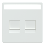 Накладка, Merten, D-Life ЦЕНТР.НАКЛ. д/2-мод.раз. БІЛ.ЛОТ., лотосовий білий (ral 9003), Schneider Electric, [MTN4564-6035]