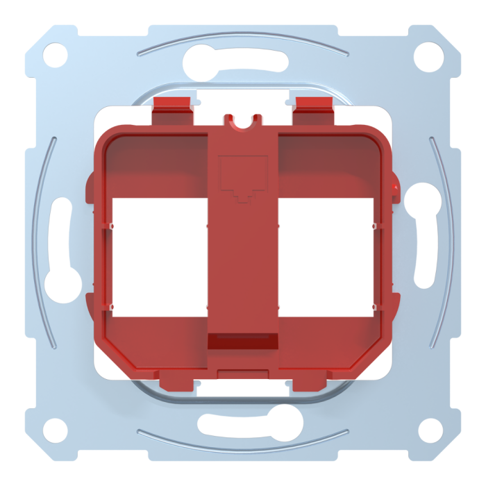Лицьова накладка, Merten, Опорна плата для модул.роз.черв, червоний, Schneider Electric, [MTN4566-0006]