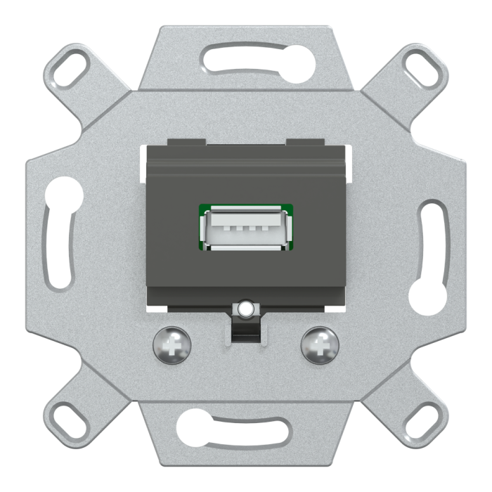 Мультимедійна розетка, Merten, USB 2.0 розетка, Schneider Electric, [MTN4581-0000]