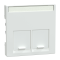 Накладка, Merten, Sm накладка з'єдн. мод. 2 поста, білий (ral 9016), Schneider Electric, [MTN469925]