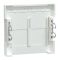 Накладка, Merten, Sm накладка з'єдн. мод. 2 поста, білий (ral 9016), Schneider Electric, [MTN469925]