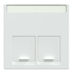 Накладка, Merten, Sm накладка з'єдн. мод. 2 поста, білий (ral 9016), Schneider Electric, [MTN469925]