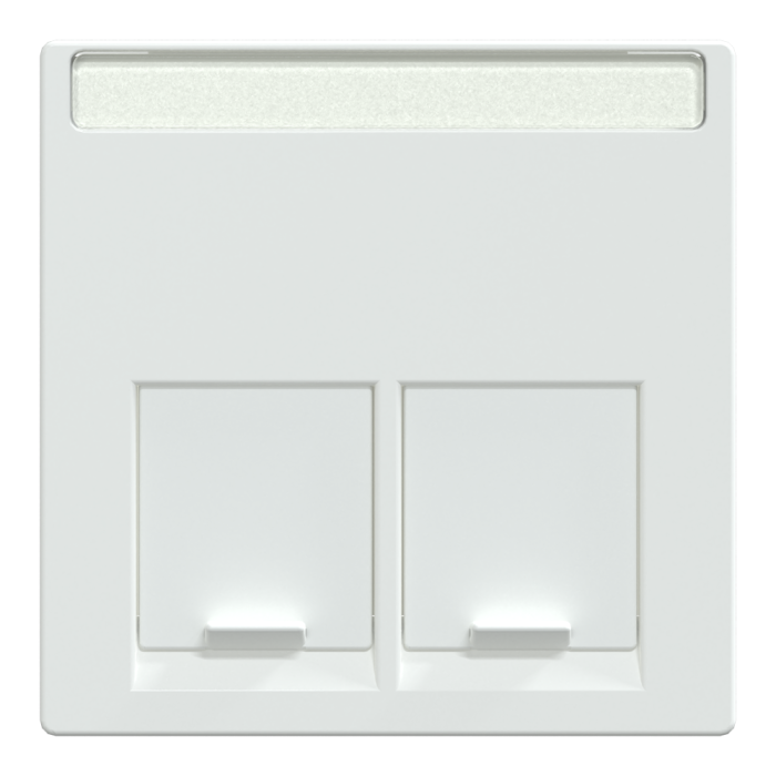 Накладка, Merten, Sm накладка з'єдн. мод. 2 поста, білий (ral 9016), Schneider Electric, [MTN469925]