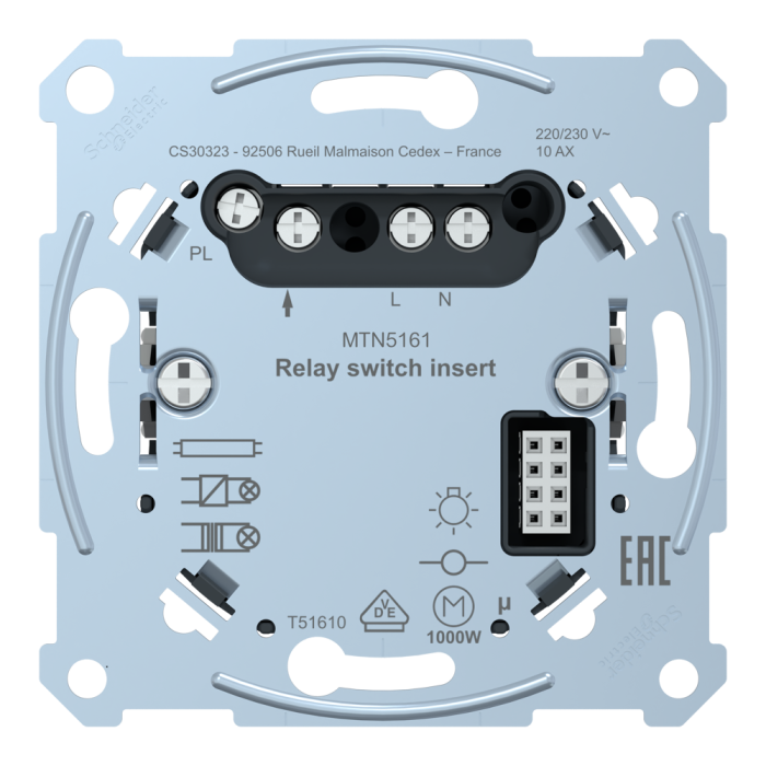 Багатофункціональний блок управління, 1-клавішна, Merten, Schneider Electric [MTN5161-0000]