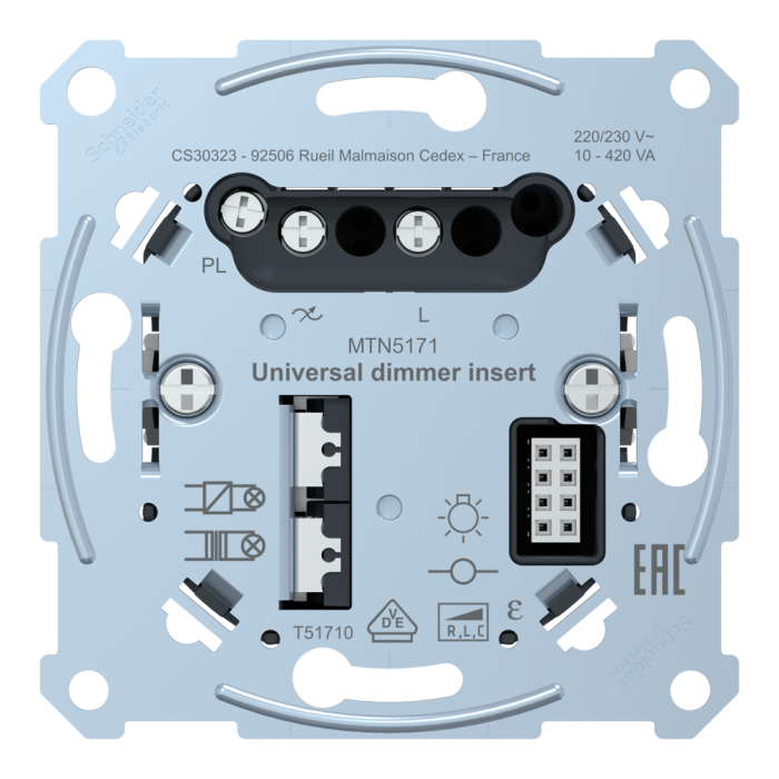 Багатофункціональний блок управління, Merten, D-Life P-Link МЕХ. 10-420Вт RLC (LED), Schneider Electric, [MTN5171-0000]