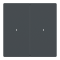 Клавіша, Merten, Клавіші для 2-кнопкового вимикача, антрацит, чорний (ral 7024), Schneider Electric, [MTN625214]