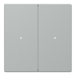 Клавіша, Merten, Клавіші для 2-кнопкового вимикача, алюміній, алюмінієвий, Schneider Electric, [MTN625260]