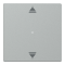 Клавіша, Merten, для 1-кнопкового вимикача, маркування стрілка ''вгору/вниз'', алюміній, алюмінієвий, Schneider Electric, [MTN625560]