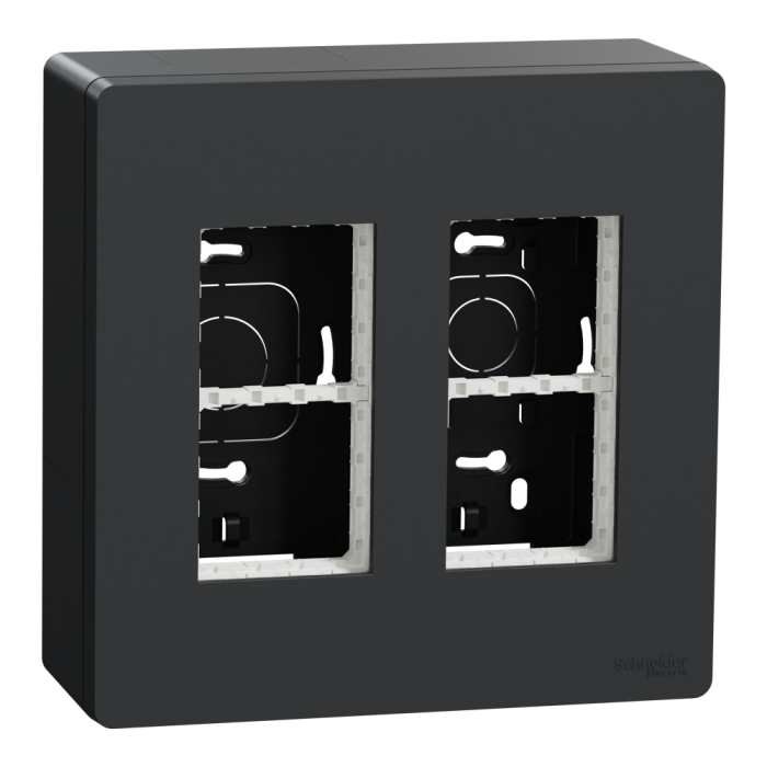 2 x 4 модулі, чорний, Unica New, Schneider Electric [NU122454]