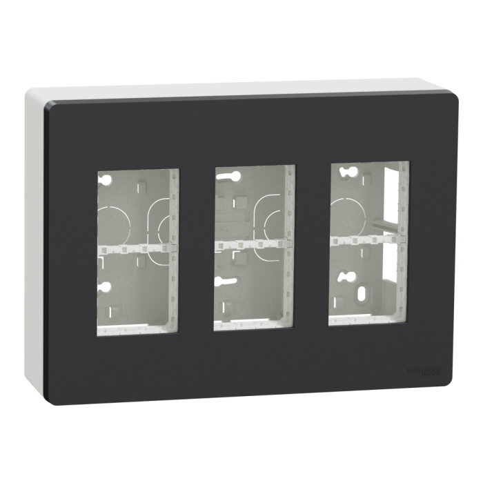 3 x 4 модулі, чорний, Unica New, Schneider Electric [NU123454]