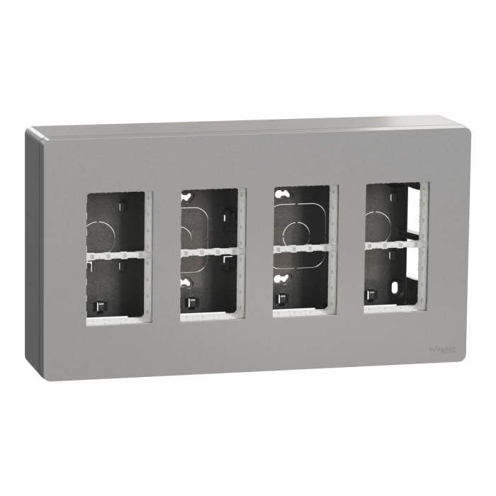 4 х 4 модулі, алюмінієвий, Unica New, Schneider Electric [NU124430]