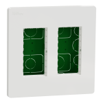 Білий, 2 x 4 модулі, Unica New - Schneider Electric [NU172418]