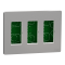 3 x 4 модулі, алюмінієвий, Unica New, Schneider Electric [NU173430]