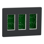 Чорний, 3 x 4 модулі, Unica New - Schneider Electric [NU173454]
