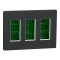 3 x 4 модулі, чорний, Unica New, Schneider Electric [NU173454]