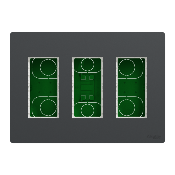 3 x 4 модулі, чорний, Unica New, Schneider Electric [NU173454]