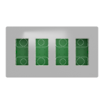 Алюмінієвий, 4 х 4 модулі, Unica New - Schneider Electric [NU174430]