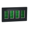 4 х 4 модулі, чорний, Unica New, Schneider Electric [NU174454]
