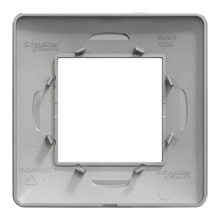 Рамка, 2 модулі, алюмінієва, Unica New, Schneider Electric [NU200230]