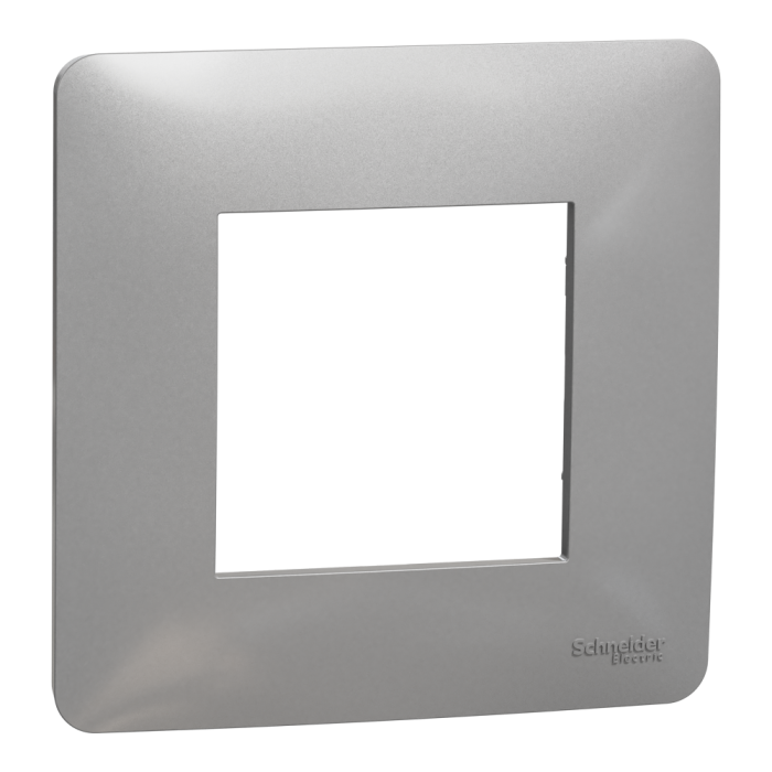 Рамка, 2 модулі, алюмінієва, Unica New, Schneider Electric [NU200230]