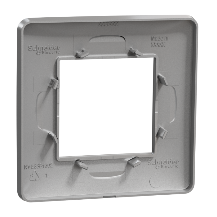 Рамка, 2 модулі, алюмінієва, Unica New, Schneider Electric [NU200230]