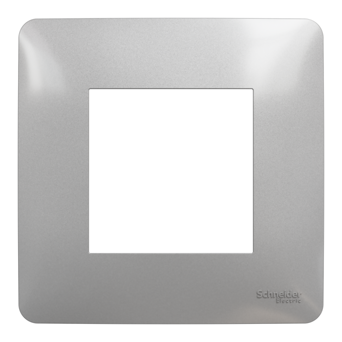 Рамка, 2 модулі, алюмінієва, Unica New, Schneider Electric [NU200230]