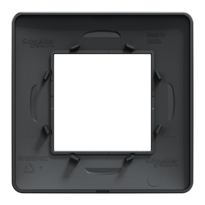 Рамка, 2 модулі, чорна, Unica New, Schneider Electric [NU200254]