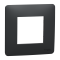 Рамка, 2 модулі, чорна, Unica New, Schneider Electric [NU200254]