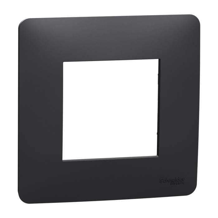 Рамка, 2 модулі, чорна, Unica New, Schneider Electric [NU200254]
