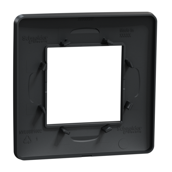 Рамка, 2 модулі, чорна, Unica New, Schneider Electric [NU200254]