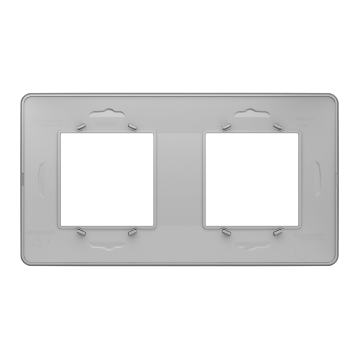 Рамка, 2 x 2 модулі, алюмінієва, Unica New, Schneider Electric [NU200430]