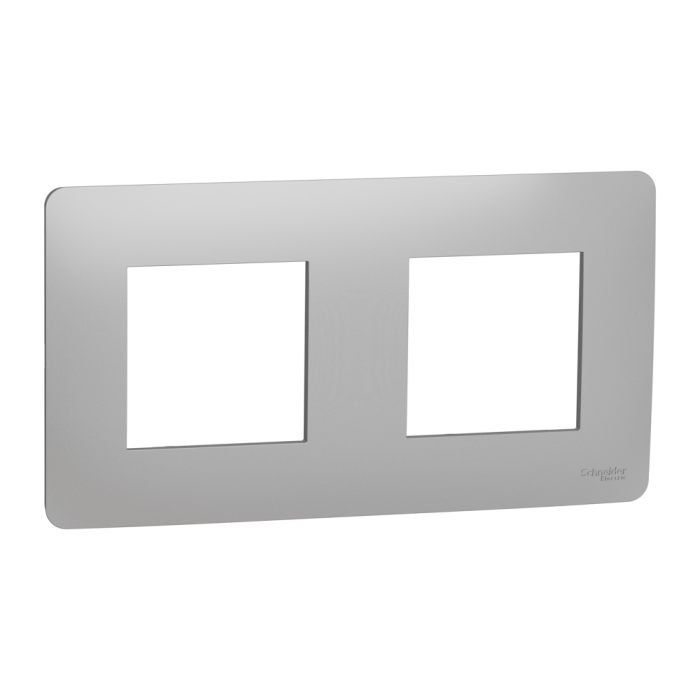 Рамка, 2 x 2 модулі, алюмінієва, Unica New, Schneider Electric [NU200430]