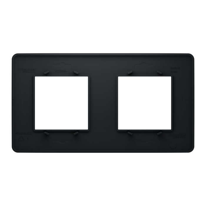 Рамка, 2 x 2 модулі, чорна, Unica New, Schneider Electric [NU200454]
