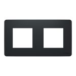 Рамка 2 постова, чорна, Unica New - Schneider Electric [NU200454]