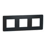Рамка 3 постова, чорна, Unica New - Schneider Electric [NU200654]