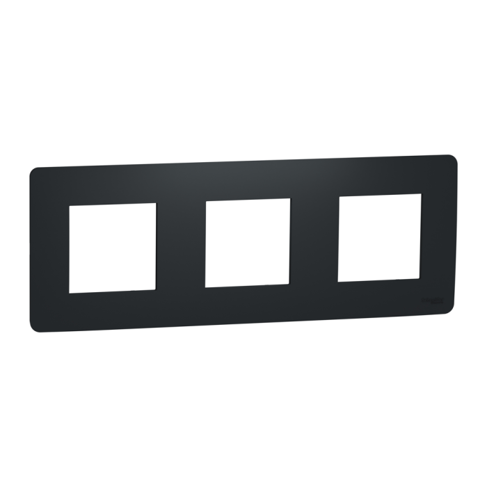 Рамка, 3 x 2 модулі, чорна, Unica New, Schneider Electric [NU200654]
