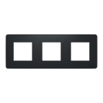 Рамка 3 постова, чорна, Unica New - Schneider Electric [NU200654]