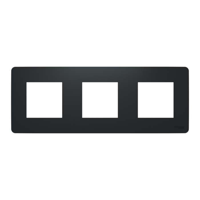 Рамка, 3 x 2 модулі, чорна, Unica New, Schneider Electric [NU200654]