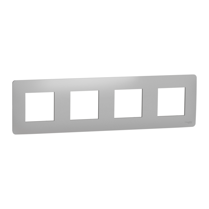 Рамка, 4 х 2 модулі, алюмінієва, Unica New, Schneider Electric [NU200830]