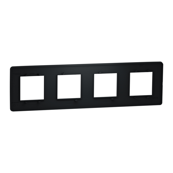 Рамка, 4 х 2 модулі, чорна, Unica New, Schneider Electric [NU200854]