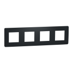 Рамка 4 постова, чорна, Unica New - Schneider Electric [NU200854]