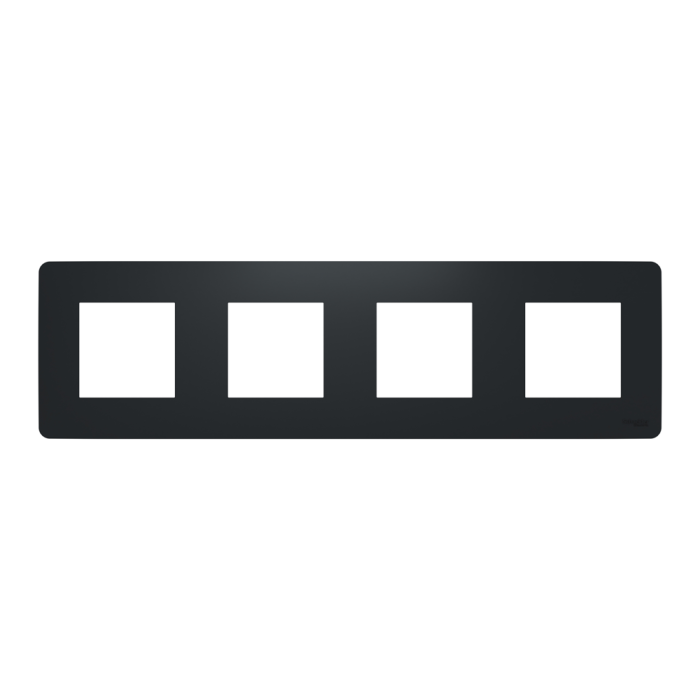 Рамка, 4 х 2 модулі, чорна, Unica New, Schneider Electric [NU200854]