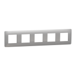Рамка 5 постова, алюмінієва, Unica New - Schneider Electric [NU201030]