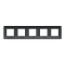Рамка, 5 х 2 модулі, чорна, Unica New, Schneider Electric [NU201054]