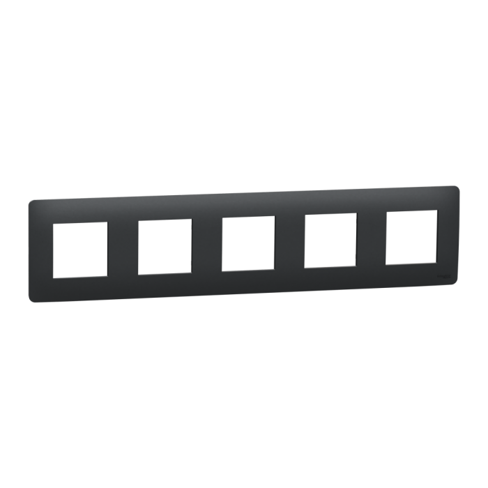 Рамка, 5 х 2 модулі, чорна, Unica New, Schneider Electric [NU201054]