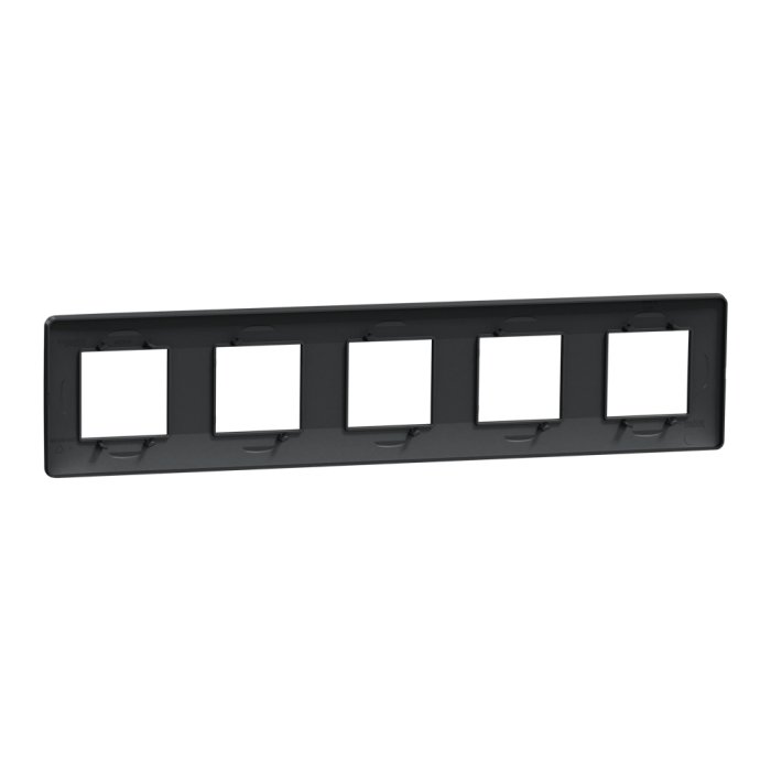 Рамка, 5 х 2 модулі, чорна, Unica New, Schneider Electric [NU201054]