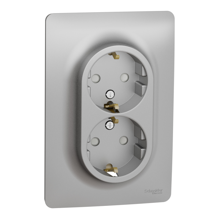 Розетка, 16 А, алюмінієва, Unica New, Schneider Electric [NU206730]