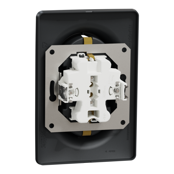 Розетка, 16 А, чорна, Unica New, Schneider Electric [NU206754]
