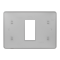 Рамка, 1 модуль, алюмінієва, Unica New, Schneider Electric [NU210130]