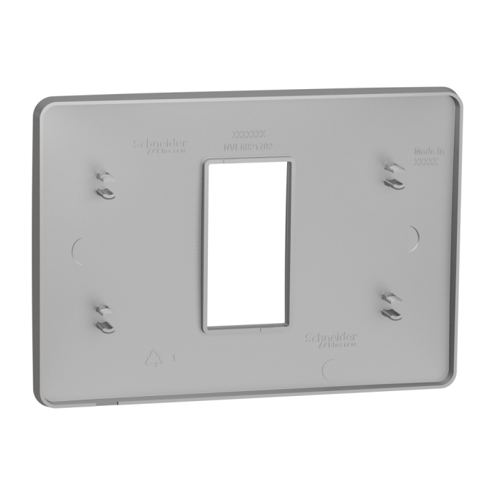 Рамка, 1 модуль, алюмінієва, Unica New, Schneider Electric [NU210130]